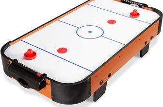 Best Choice Products 40in Portable Tabletop Air Hockey Arcade Table for Game Room, Living Room w/ 100V Motor, Powerful Electric Fan, 2 Strikers, 2 Pucks